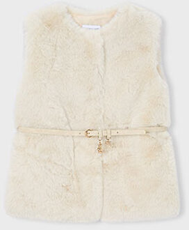 Mayoral winter vest meisjes - zand - met riem - Maat 110