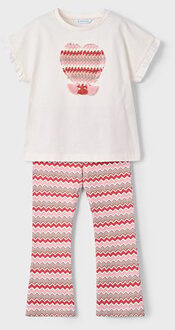 Mayoral Zomer flair broek + top meisjes - zalm roze - Maat 98