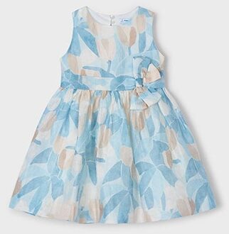 Mayoral Zomer jurk print meisjes - blauw - Maat 98
