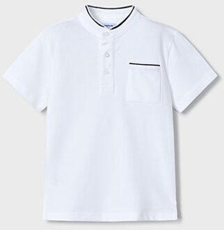 Mayoral Zomer polo shirt S/S jongens - wit - Maat 98