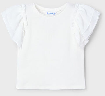 Mayoral Zomer shirt S/S meisjes - natural wit - Maat 98