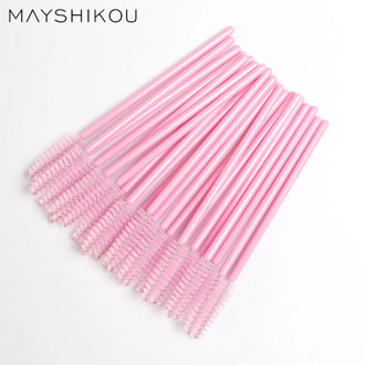 MAYSHIKOU 50 Pcs Eyelashes-Brushes Disposable Eyebrow Brush Mascara Wands Applicator Clean Makeup-Tools
