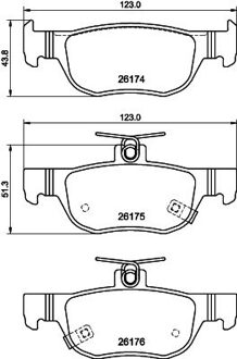 Mazda Brake Pad Set, Disc Brake 8db 8DB355040101