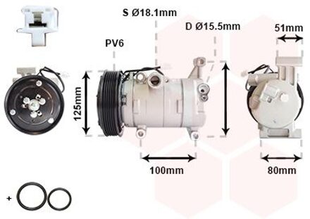 Mazda Compressor, airconditioning 2701K703