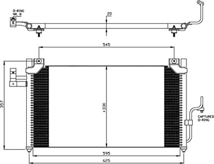 Mazda Condensor, airconditioning 35386