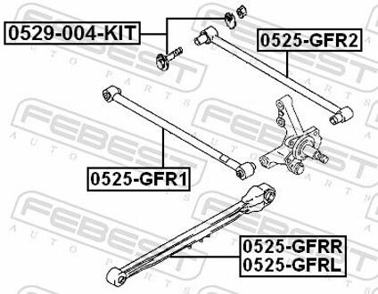 Mazda Draagarm, wielophanging 0525GFR2