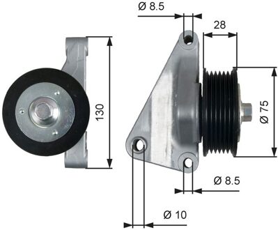 Mazda Geleide rol/omdraairol v-snaren T36422