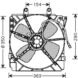 Mazda Kader + Ventilator 626 98 > 99 2,0 2,5 2752746