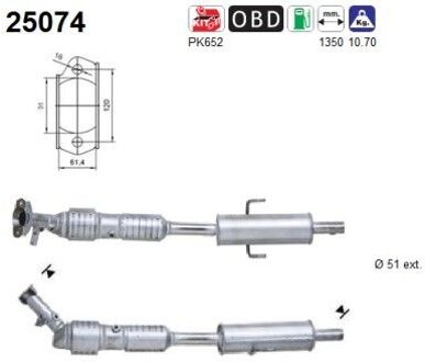 Mazda Katalysator Mazda 25074