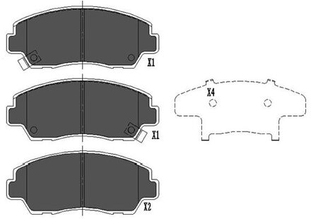 Mazda Remblokken set KBP4522