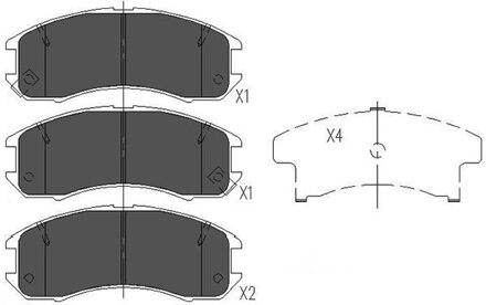 Mazda Remblokken set KBP4525