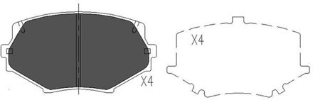 Mazda Remblokken set KBP4527