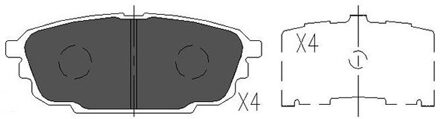 Mazda Remblokken set KBP4544