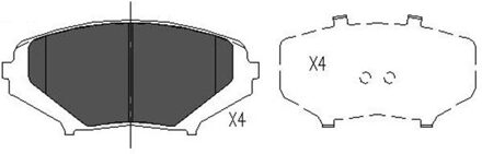 Mazda Remblokken set KBP4546