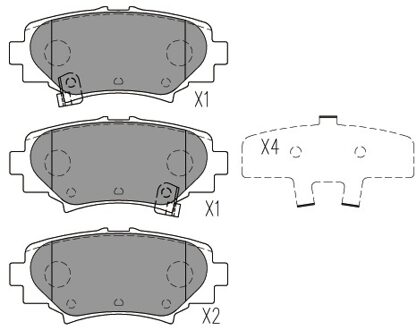 Mazda Remblokken set KBP4575
