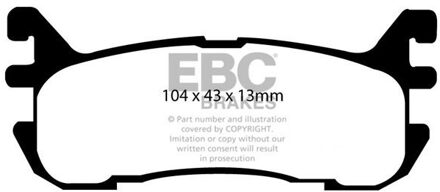 Mazda Remblokkenset EBC Ultimax2 DP1003 DP1003