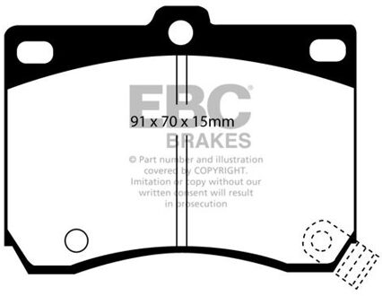 Mazda Remblokkenset EBC Ultimax2 DP824 DP824
