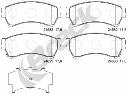 Mazda Remblokkenset, schijfrem 245820070110