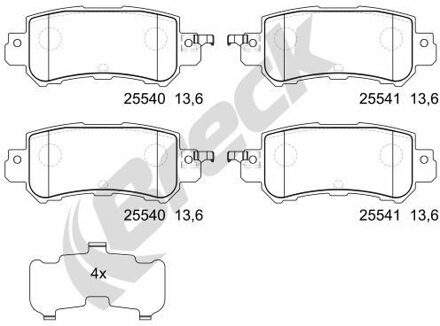 Mazda Remblokkenset, schijfrem 255400070200