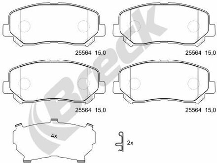 Mazda Remblokkenset, schijfrem 255640070100