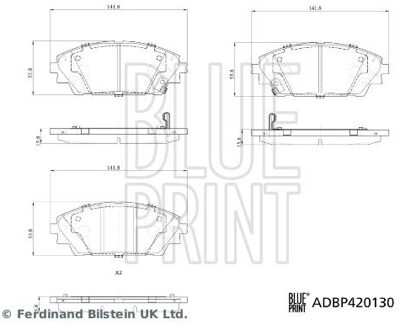 Mazda Remblokkenset, schijfrem ADBP420130