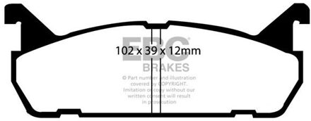 Mazda Remblokkenset, schijfrem Bluestuff material exhibits a 0.52μ stable frictio DP5828B