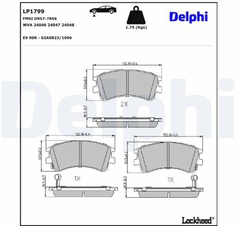 Mazda Remblokkenset, schijfrem LP1799