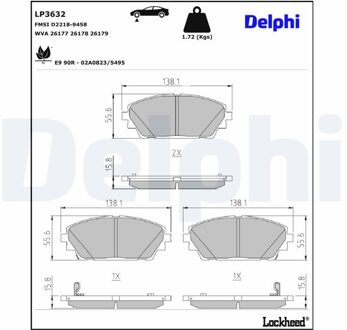 Mazda Remblokkenset, schijfrem LP3632