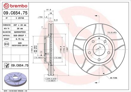 Mazda Remschijf 09C65475