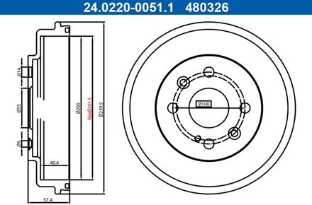 Mazda Remtrommel 24022000511