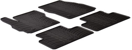 Mazda Rubbermatten passend voor Mazda 5 2010- (T profiel 4-delig + montageclips)