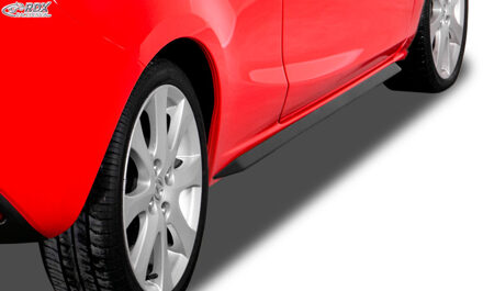 Mazda Sideskirts 'Slim' passend voor Mazda 2 (DE) 2007-2014 (ABS zwart glanzend) RDSMA08