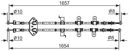 Mazda Trekkabel, parkeerrem BC2896