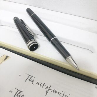 Mb Klassieke 163 Balpen School Briefpapier Vulpen Kantoor Accessoires M002 Geen Doos Ballpoint Pen-zilver