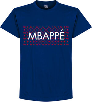 Mbappé KM Pattern T-Shirt - Blauw