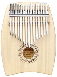 Mbira Kalimba Sparren Hout 15 Toetsen Thumb Piano Muziekinstrument Met Hamer Zak Handschoenen