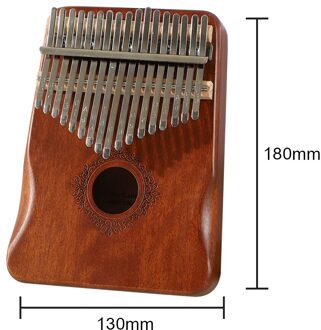 Mbira Mahonie Duim Vinger Piano 17 Toetsen Hout Kalimba W/Tuning Hamer Sticker Voor Muziek Liefhebbers Spelen Accessoires koffie