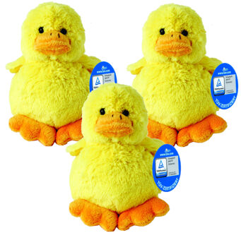 MBW Pluche Kuiken - 5x - geel - pluche dieren knuffels - 11 cm - Pasen