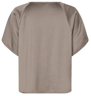 MbyM Damik-m tee brown - - maat M Bruin