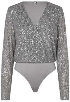 MbyM Lilu pailletten body Zilver - S