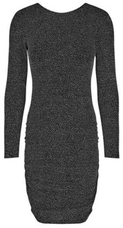 MbyM Met zilveren getailleerde glitterjurk emilija Zwart - L