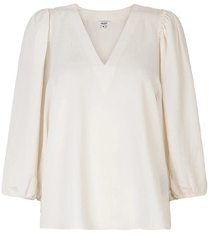 MbyM Off-white V-hals blouse Antoni mbyM , White , Dames - M,S,Xs
