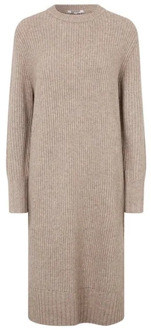 MbyM Sondra-m knitted dress brown - Bruin - M-L