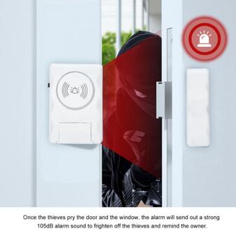 MC-01 Wireless Window Deur Entry Security Inbraakalarm Chime Deurbel Magnetische Sensor 105 dB