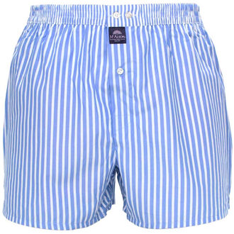 Mc Alson Boxershort Lichtblauw Medium Gestreept Lange Pijpen Los Model - M