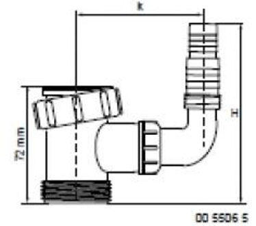 Mcalpine 5506 t-stuk tbv was-& afwas. + haakse slangtule