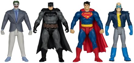 McFarlane DC Direct 3  Figure with Comic Black Suit Batman & DKR#3 Son of Batman & Superman & DKR#4 Joker 4 Pack Action Figures
