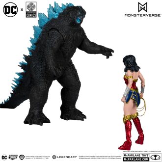 Mcfarlane Toys DC Justice League Monsterverse DC Multiverse Action Figures 2-Pack Wonder Woman Vs. Atomic Blast Godzilla 18 cm
