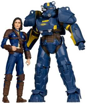 McFarlane Toys Fallout 76 T-60 Vault Tec And Sole Survivor 7  Action Figure 2-Pack