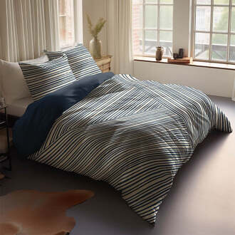 Mcgregor Dekbedovertrek Katoen-Satijn - Nautic Lines - Eenpersoons (140x200 Cm) - Blauw & Meerkleurig Katoen-satijn Katoen - Strepen & Abstract - McGregor - Dekbed-Discounter.nl